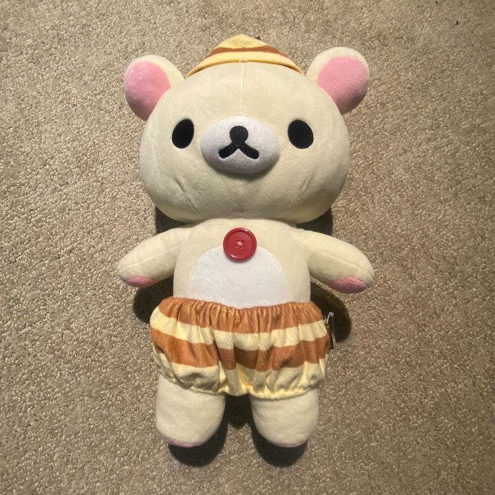 San-X Korilakkuma Bear Plush 16” Pajamas Nightcap Dotcom Gift Japan